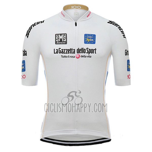 Giro D'italy Cycling Jersey Bib Short 2017 Men Short Sleeve White